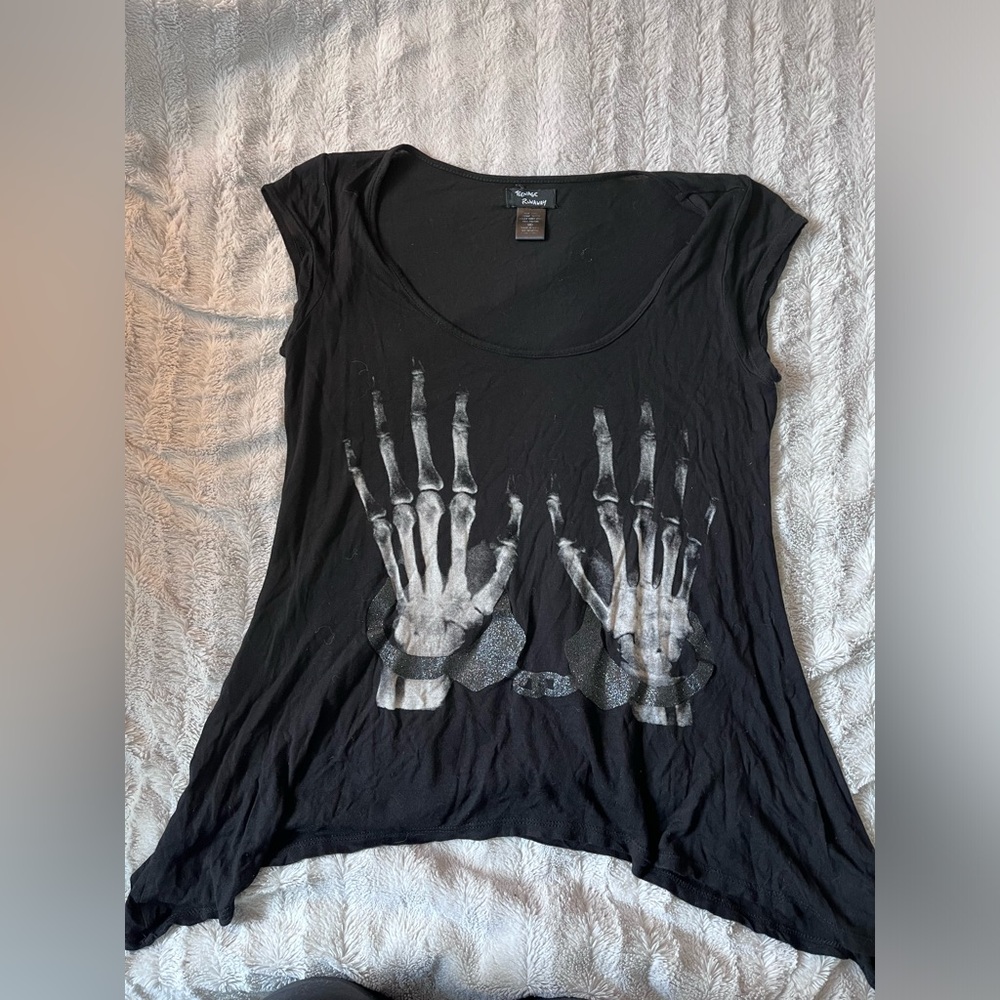 Teenage runaway brand black tank medium
